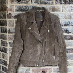 Blank NYC suede leather moto jacket